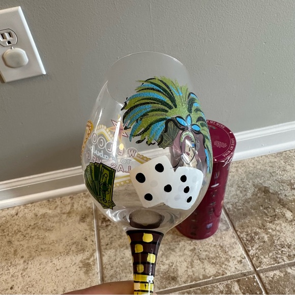 Lolita Hand Painted Wine Glass - Las Vegas - Picture 9 of 11